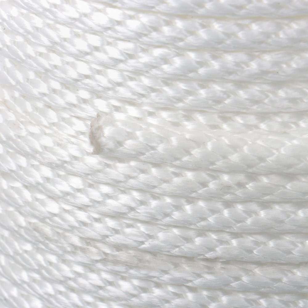 5/16 Inch 250ft White Nylon Solid Braid Rope Abrasion Resistance Multipurpose