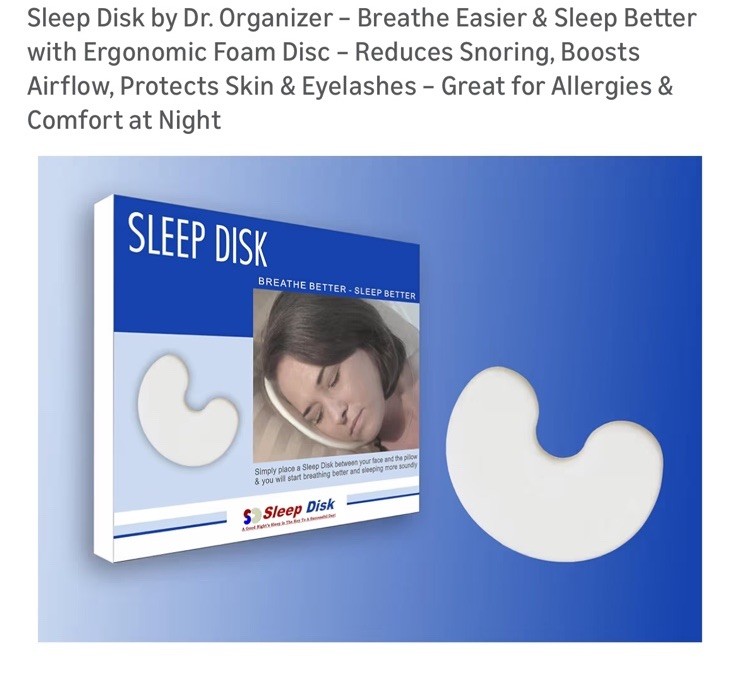 Slip Disk By Dr. Organizer - Breathe Easier & Sleep Better w/Ergonomic Foam Disk