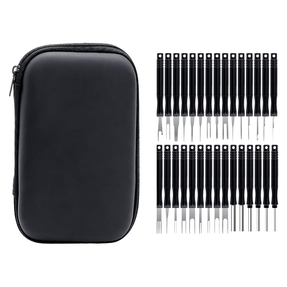 30Pcs Terminal Pin Removal Tool Kit Extractor Electrical Wire Connector Release