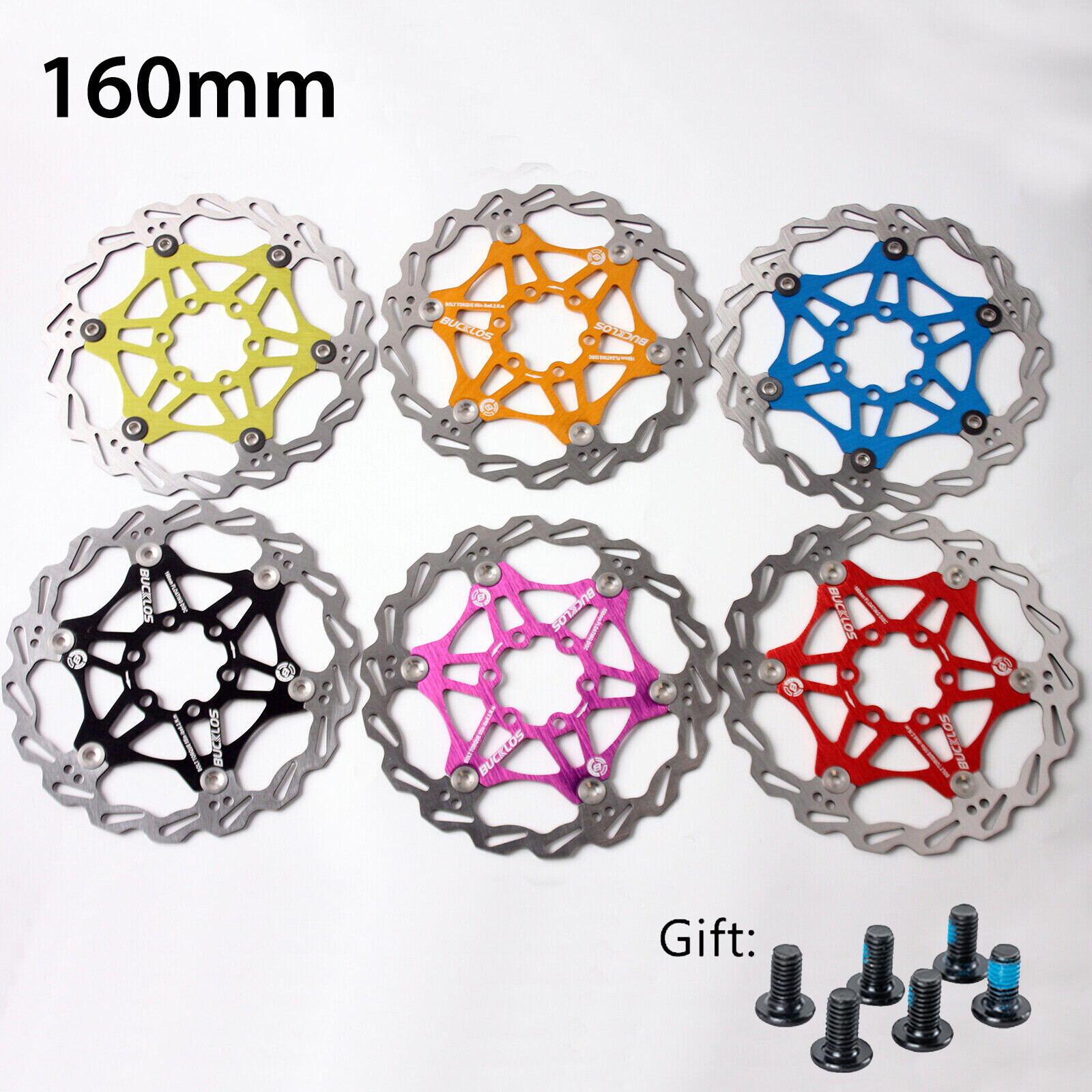 6 Bolt Floating Rotors 160/180/203mm for Hope MTB Bike Disc Brake Pad Caliper US