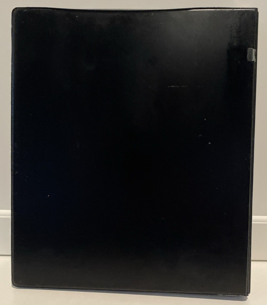 Vtg IBM Data Processing Customer Executive Program 3 Ring Binder 1" rings black