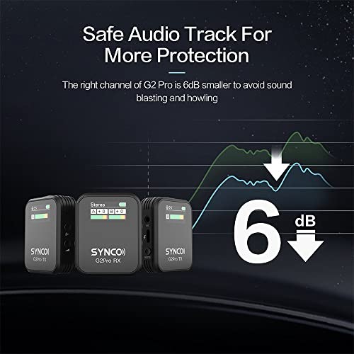 G2A2 Pro Microphone, Wireless Lavalier Microphone, 200m (656 ft) Range, 8