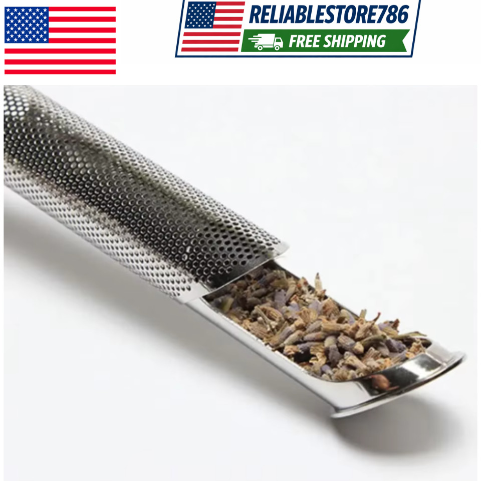 Stainless Steel Tea Infuser Stick Loose Leaf Diffuser Strainer Hook Handle