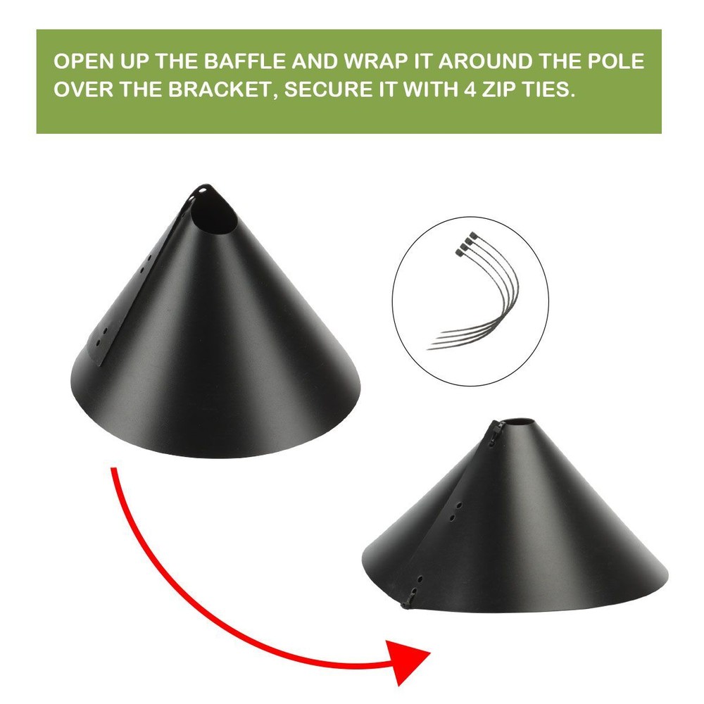 12" 14" 16" Wrap Around Squirrel Baffle Bird Feeder Squirrel Proof Baffle Wrap
