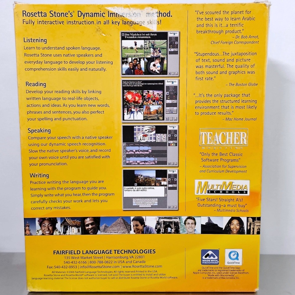 Rosetta Stone Chinese Mandarin Level 1 Language Learning Software PC Mac Box Set