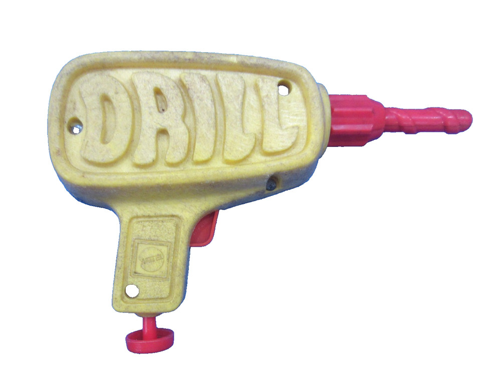 Vintage 1970s Mattel Tuff Stuff Drill Toy Pull String Tested & Working Tool 1972