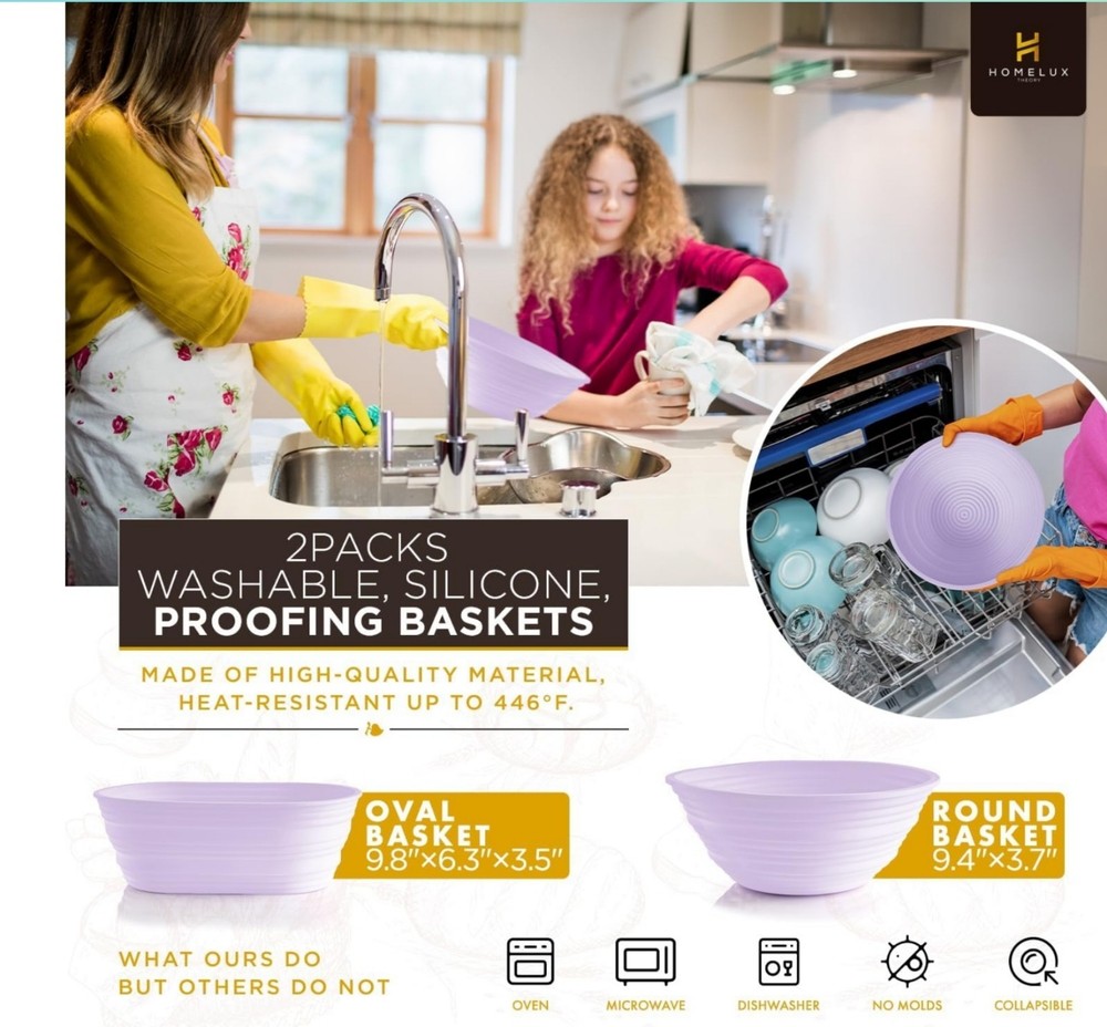 READ!! Banneton Bread Proofing Basket Set