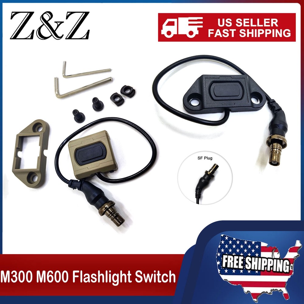 Fit Mlok Rail M300 M600 M951 Flashlight Switch Mod Button Remote Pressure Switch