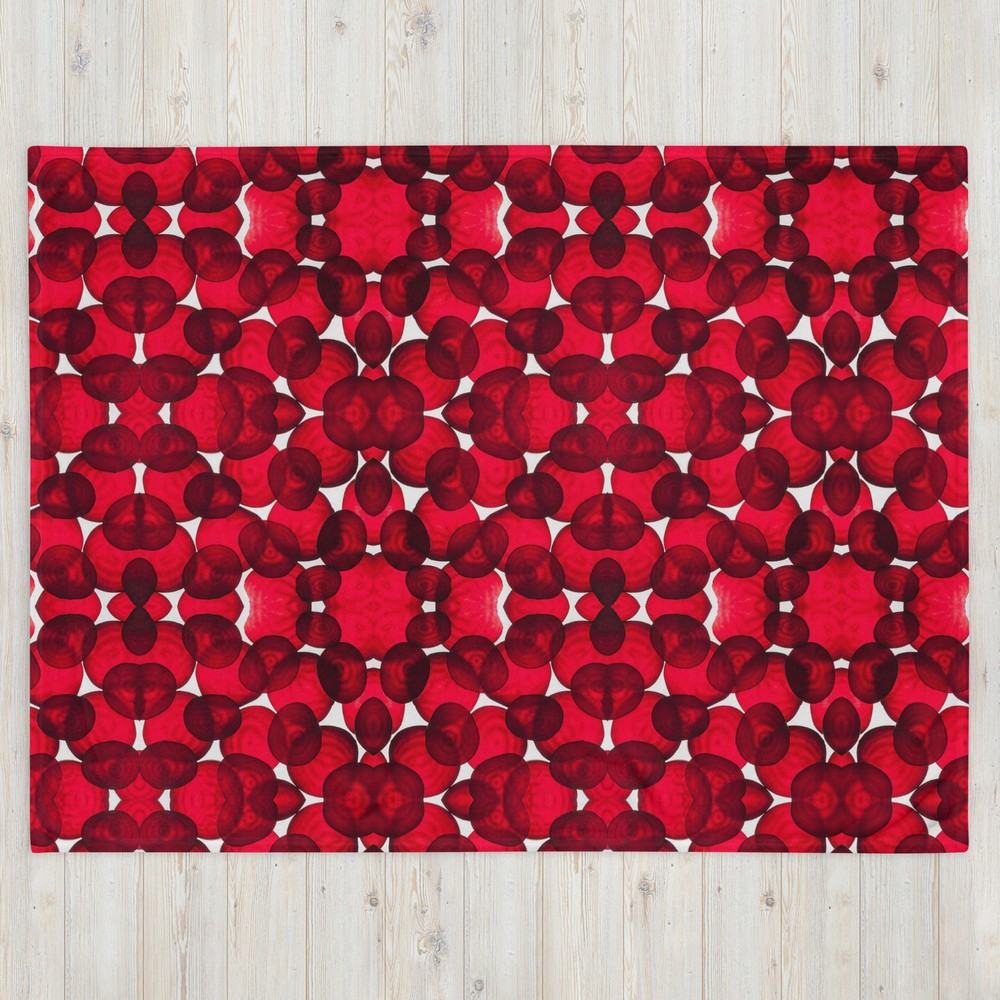 Kaleidoscope Sliced Beets, CW Design, Throw Blanket