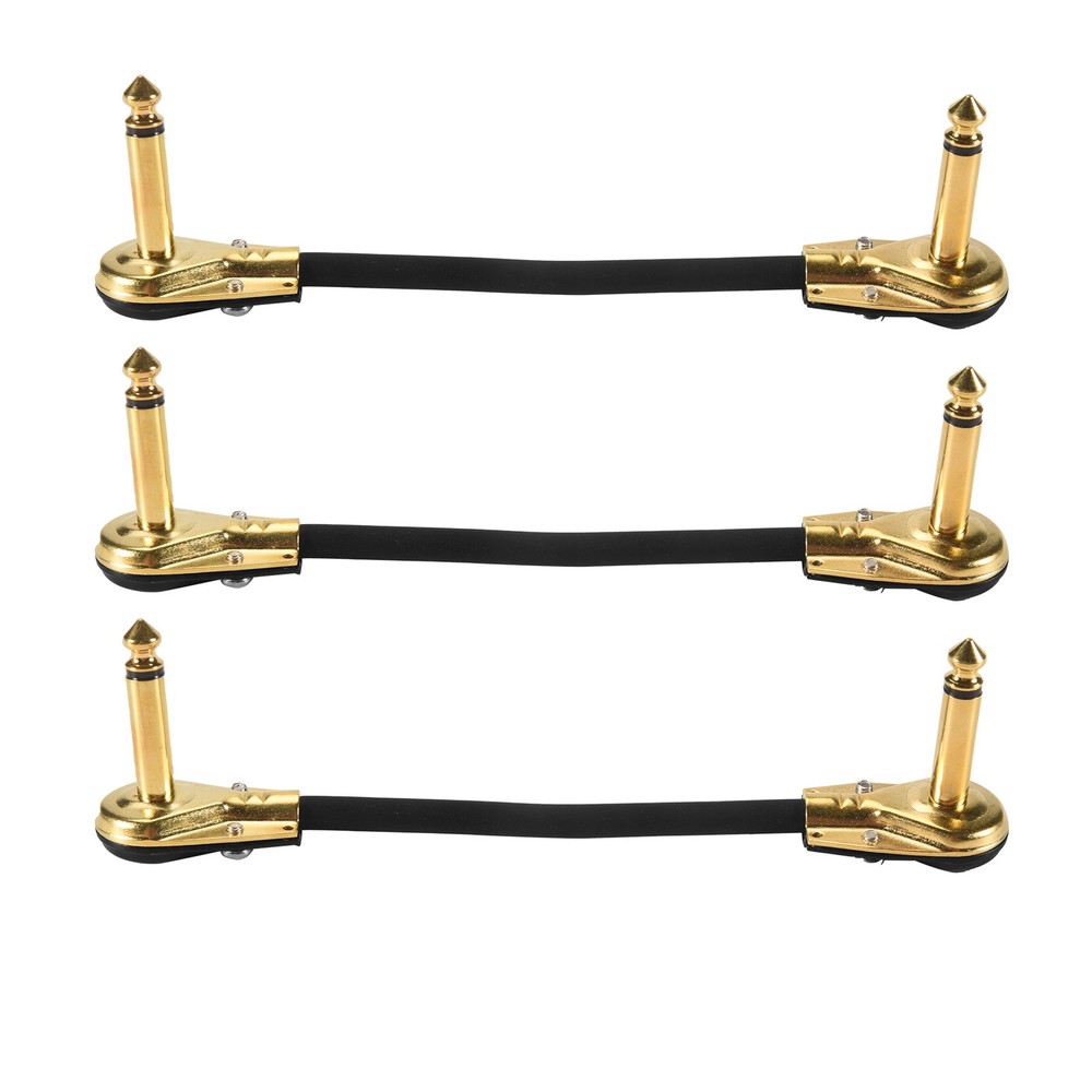 Guitar Patch Cable  Pedal Patch Cords 1/4-Inch Right Angle Low Profile5407