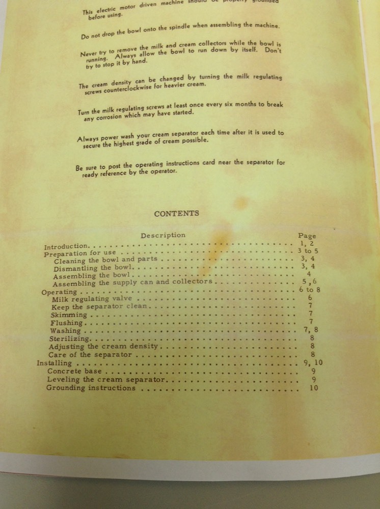 International Ih Ihc Cream Separator Owners Operators Manual 2-F 3-F 4-F Milk