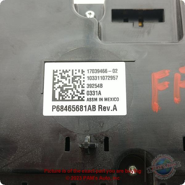 Used A/C Selector Switch fits: 2021 Dodge Durango temperature control front cont