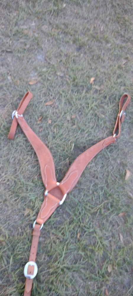 HD Leather breast collar and headstall