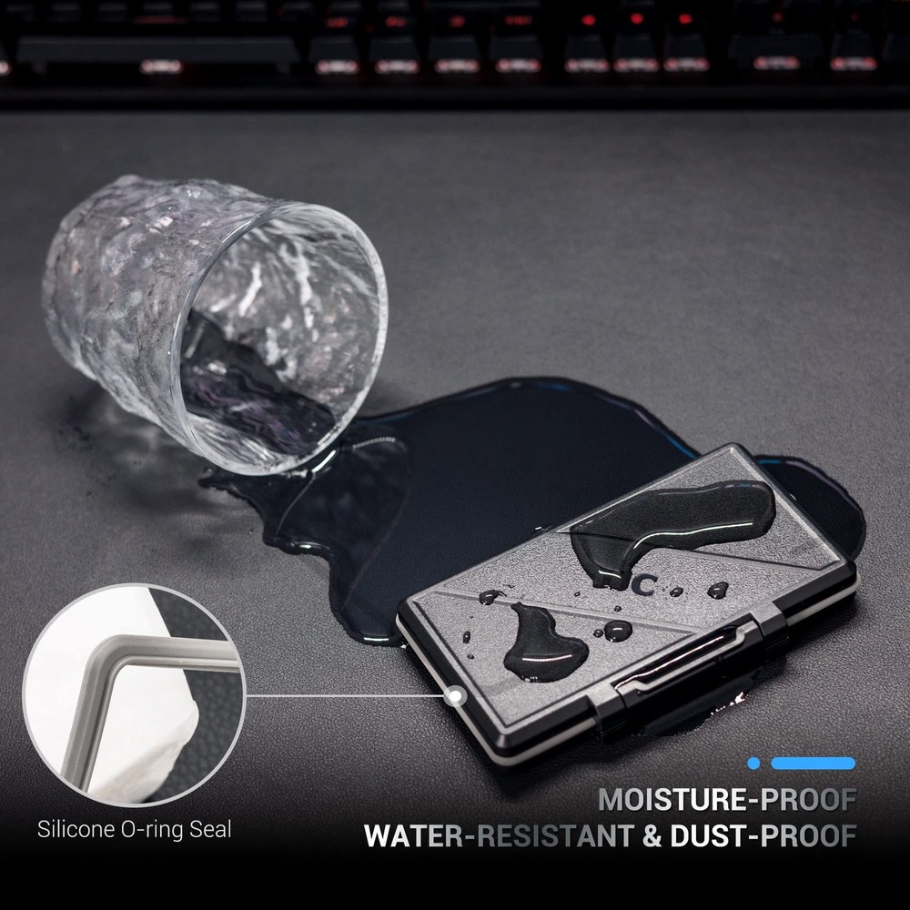 30 Slots Micro Sd Card Case With Index Label, Water Resistant & Shockproof Micro