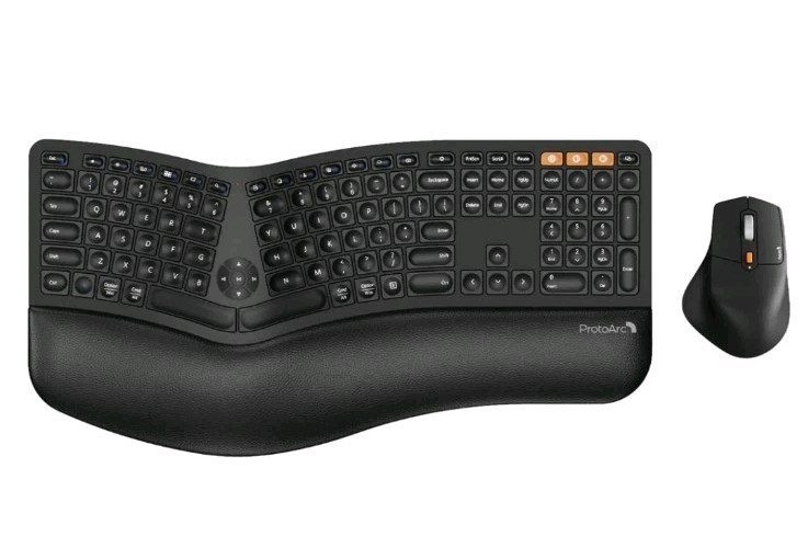 ProtoArc EKM01 Plus Ergonomic Wireless Keyboard & Mouse Combo