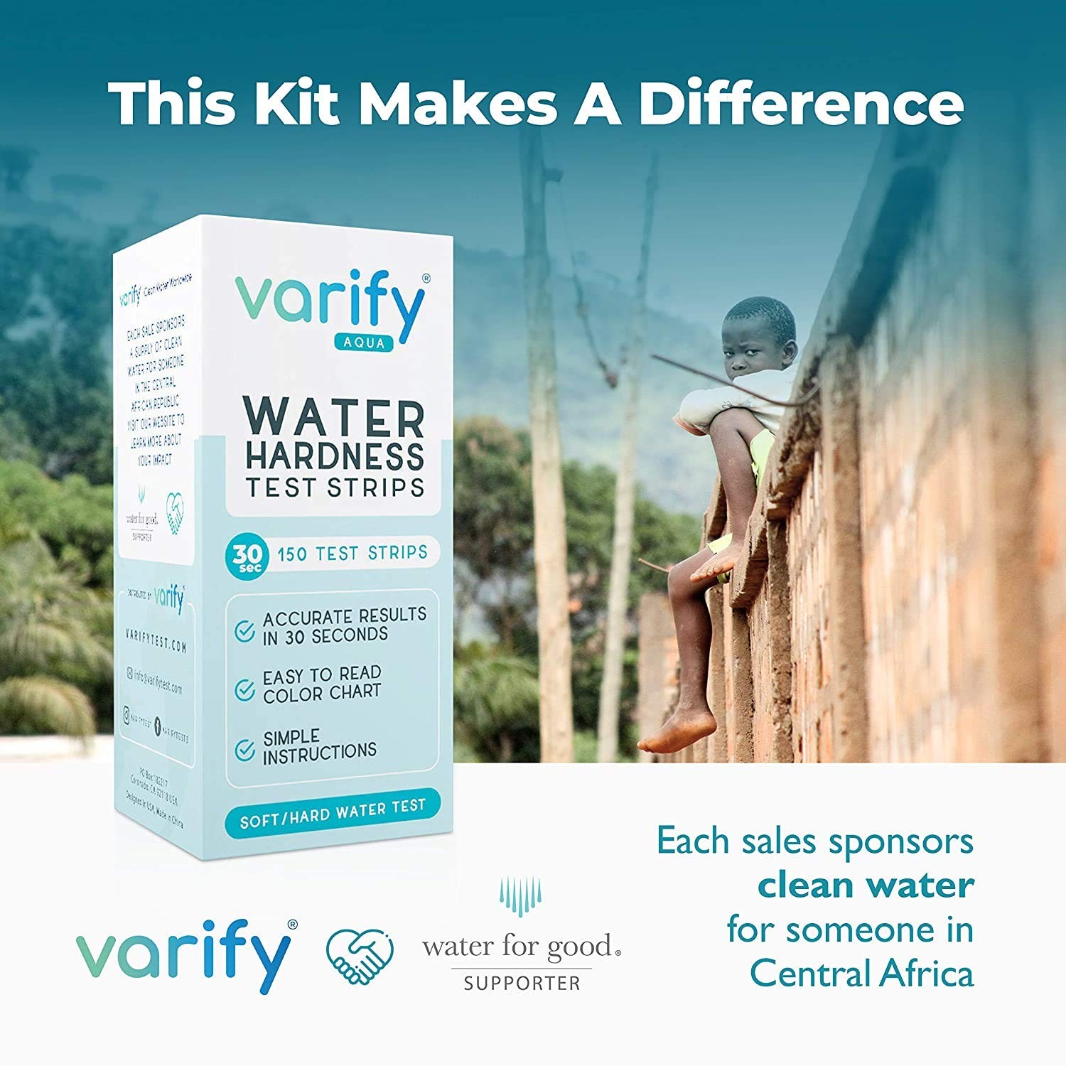 Varify Water Hardness Test Kit - Water Testing Kit for Home, Drinking, Well,