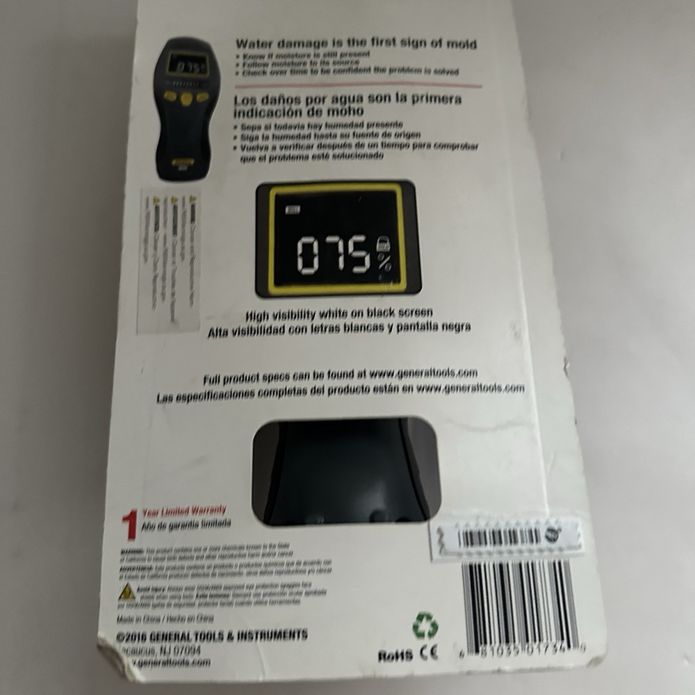 Open Box General Tools MM7 Pin-Type Moisture Meter Mold Leak Detector