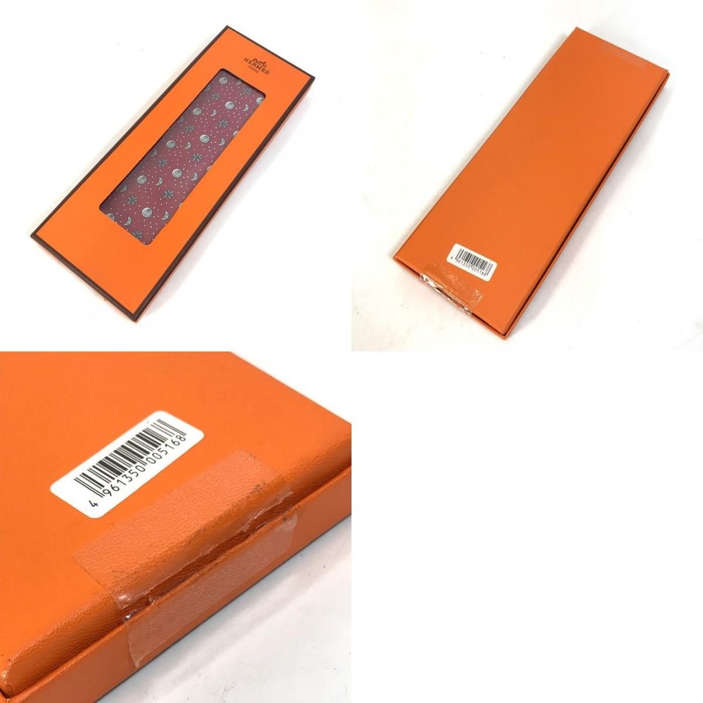HERMES Tie All Over Pattern Silk