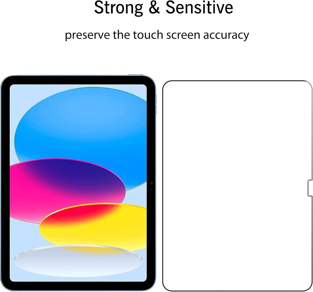 2-Pack Display Tempered Glass Screen Protector For iPad 10th Generation Face-ID