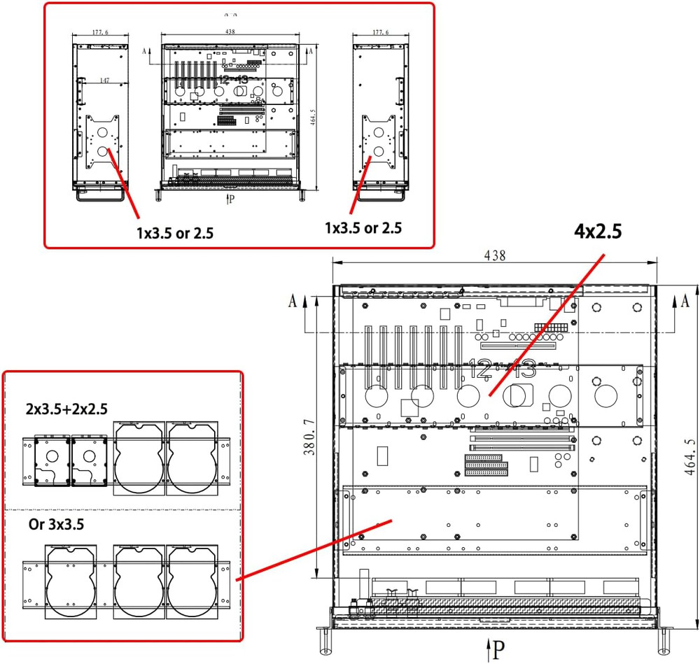 4U Rackmount Server Chassis Support Liquid Cooling AIO Cooler Compatibility up t