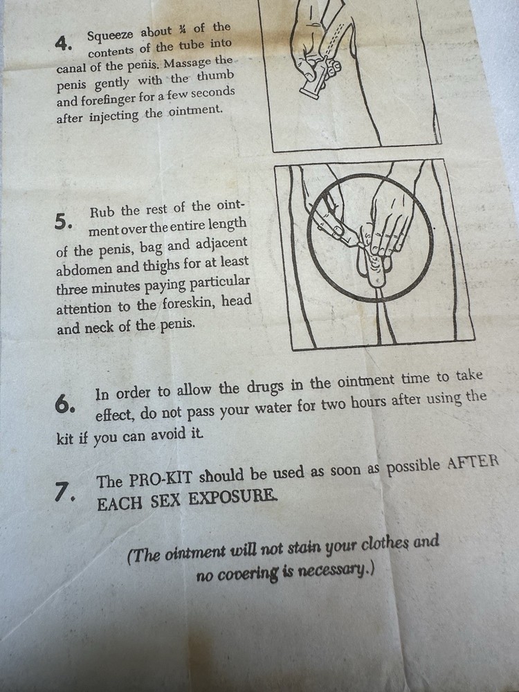 WWII serviceman's Prophylactic kit T34