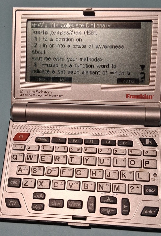 Franklin's Merriam-Websters Speaking Dictionary Electronic Device
