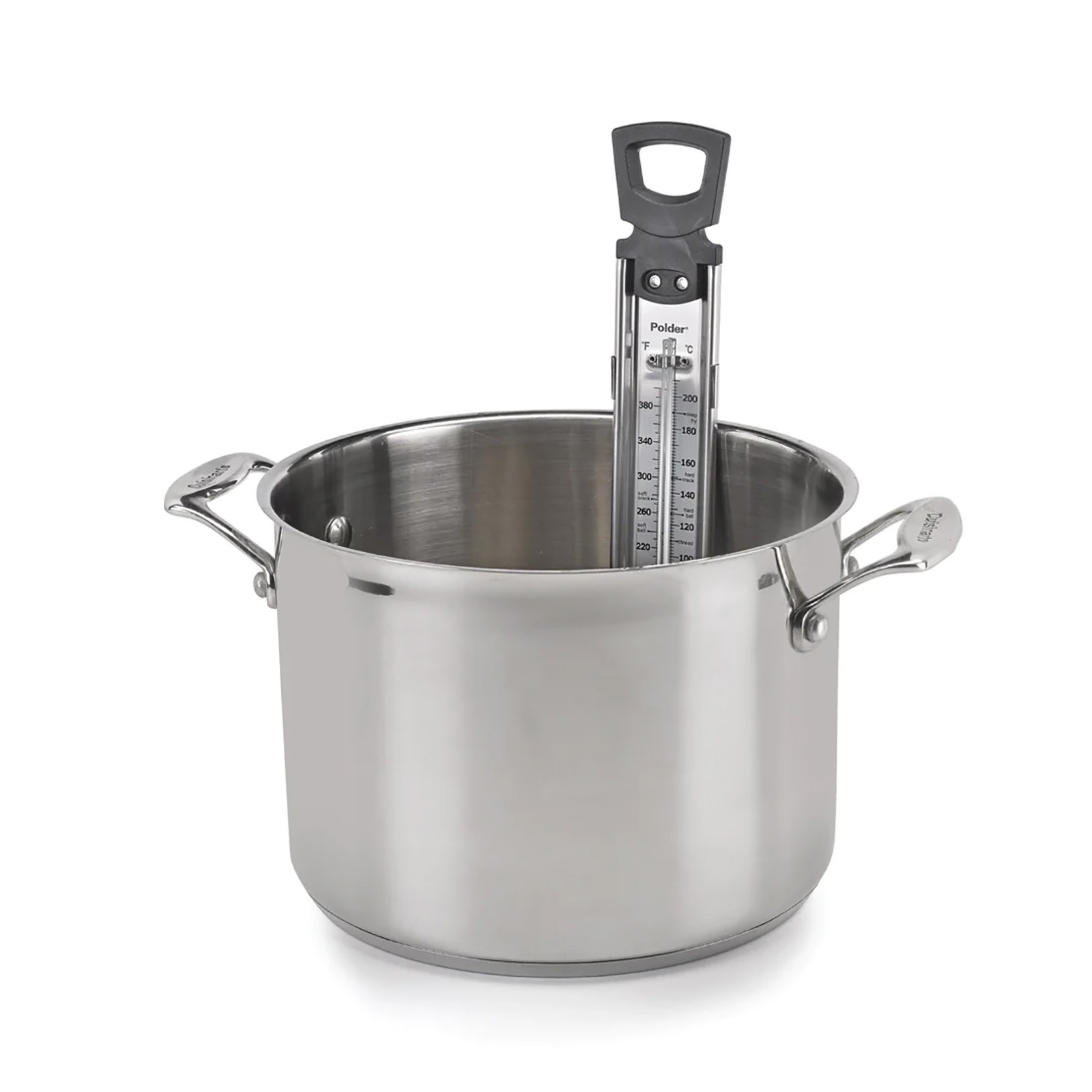 Polder Candy, Deep Fry/Jam/Sugar/Syrup/Jelly Thermometer with Hanging Hook &