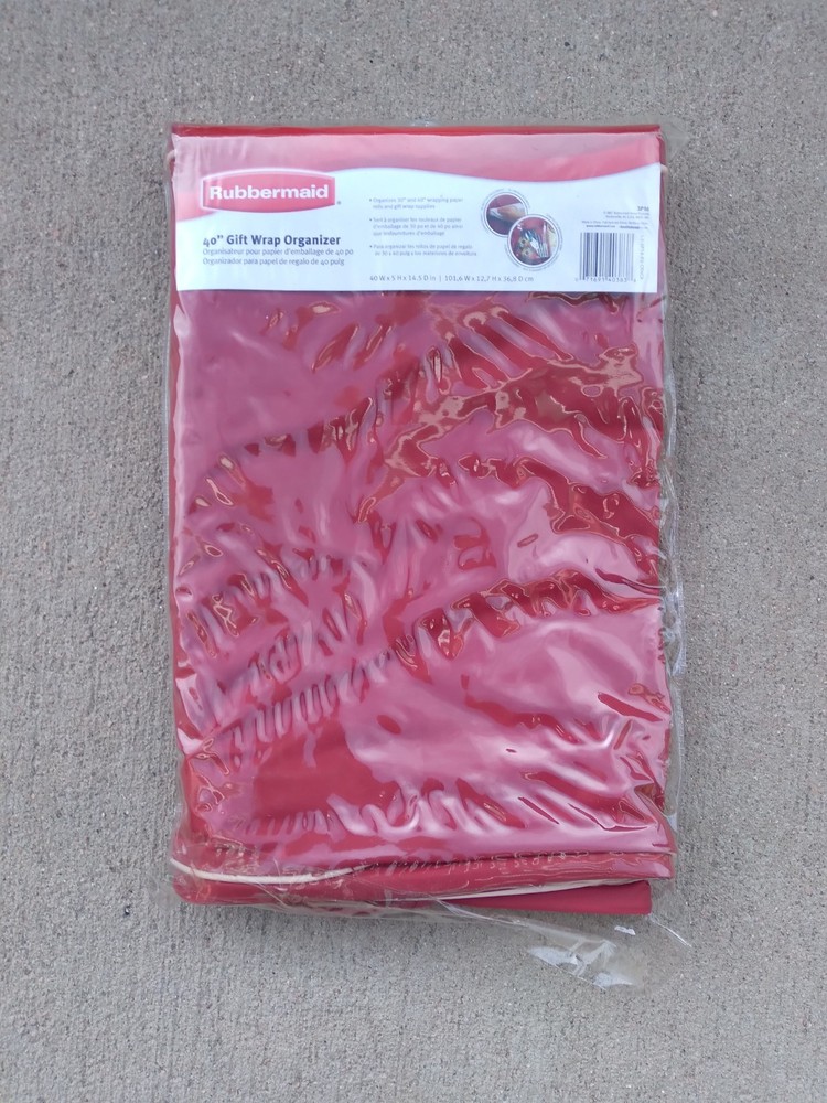 Rubbermaid 40in Gift Wrap Organizer RED