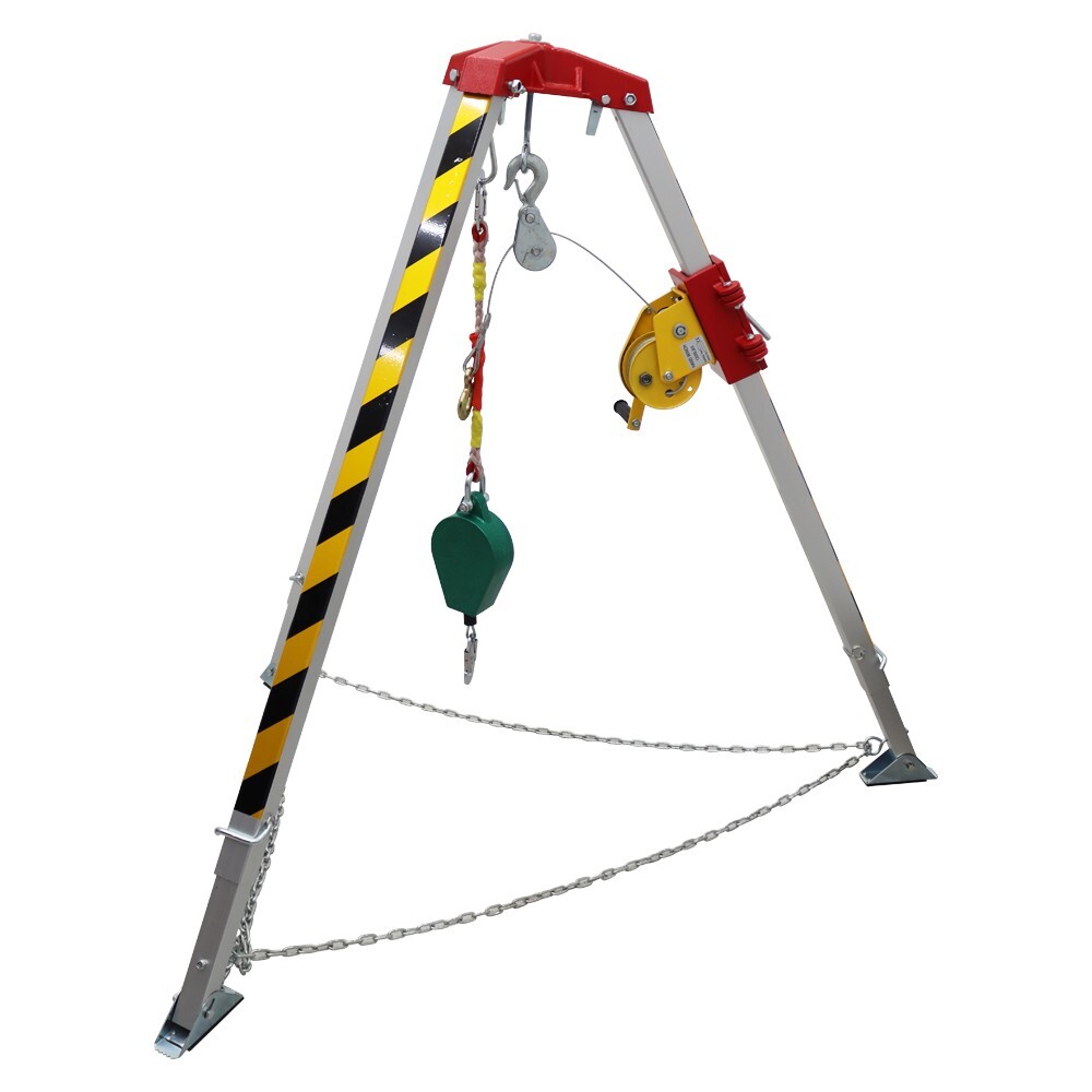 TECHTONGDA Confined Space Tripod Kit Emergency Rescue Aluminum Alloy Tripod