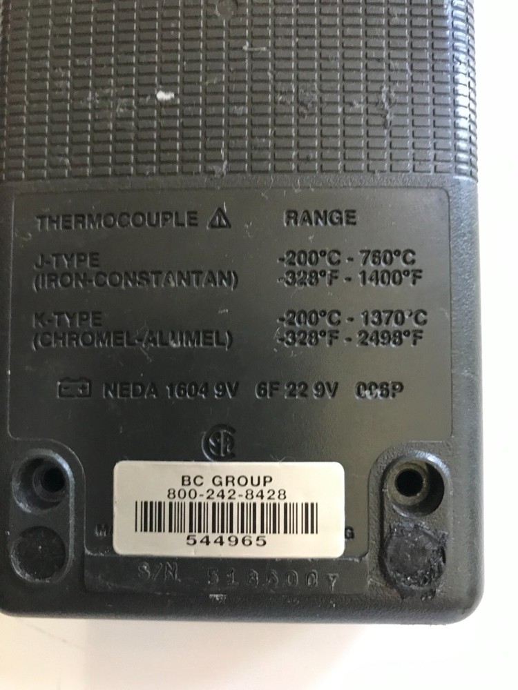 Fluke 52 K/J thermometer