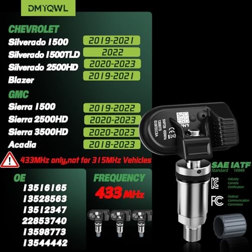 433Mhz Pre-Programmed TPMS Compatible with Chevy-Silverado1500(2019