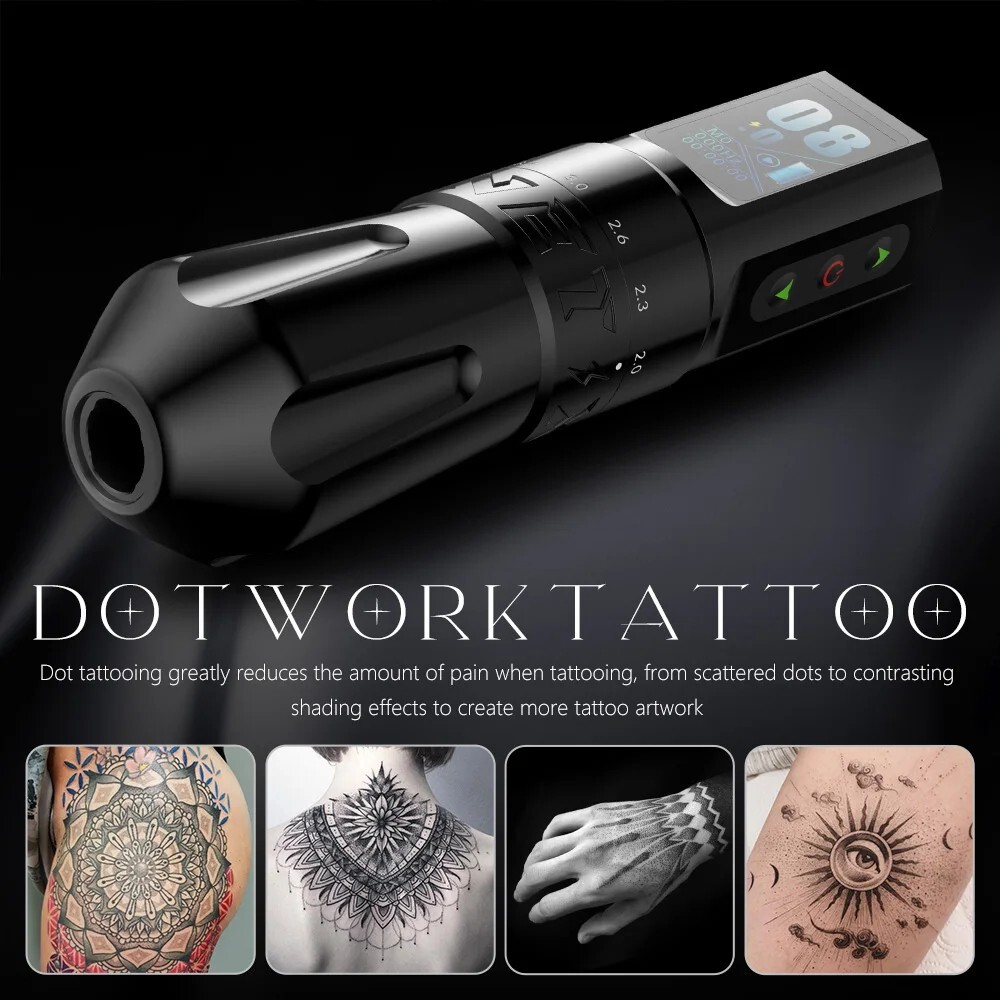 XNET Talos Wireless Tattoo Machine Pen Kit 2.0-4.2mm Adjustable Stroke Dotwork