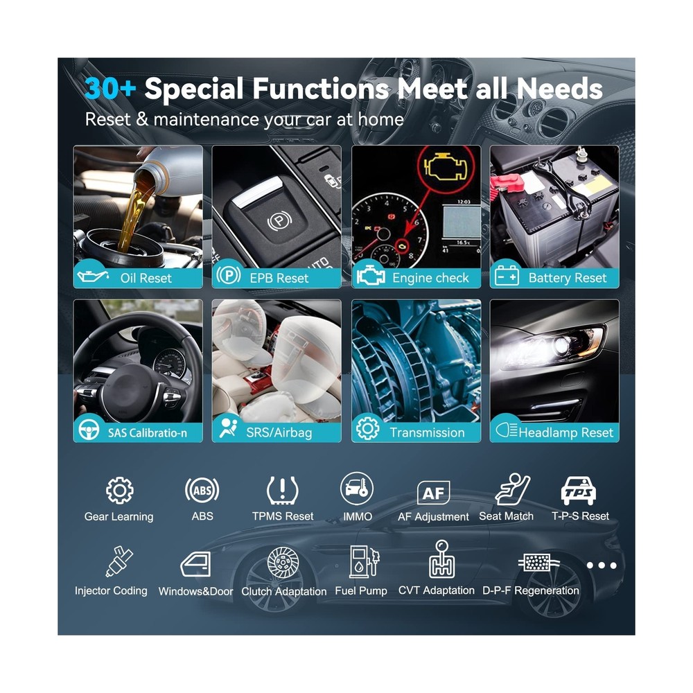 OBD2 Scanner Code Reader for Chevy/GMC Full System Diagnostic Scan Tool, Tran...