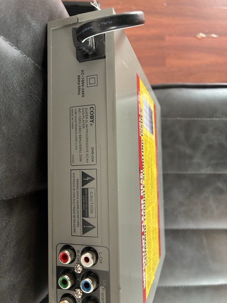 COBY DVD Player Progressive Scan DVD-224 Working, No Remote