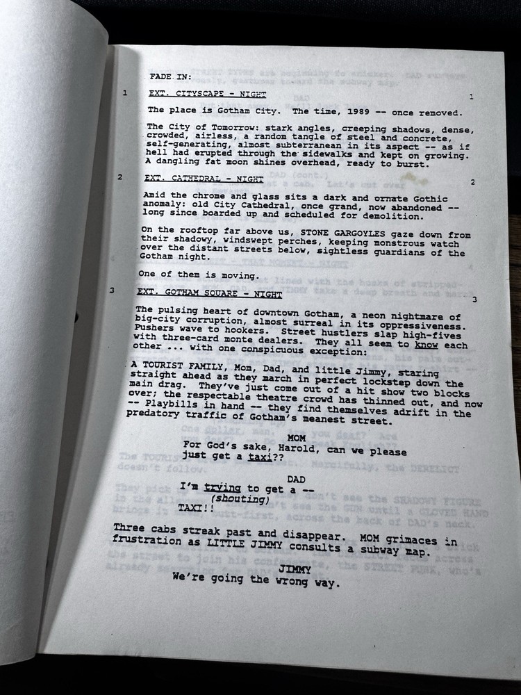 BATMAN Screenplay Script by Sam Hamm Third Draft 1988 READ DESCRIPTION