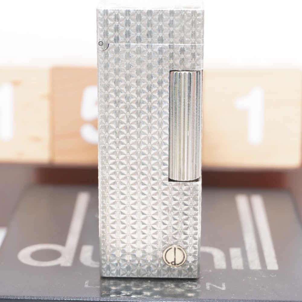 Dunhill Lighter Silver Botanical Pattern_Ultrasonically Cleaned_Working
