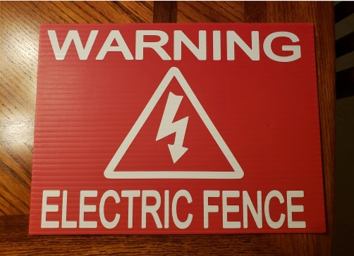 Warning Electric Fence - Sign