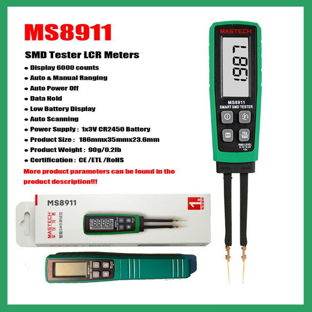 MASTECH MS8910 MS8911 High Quality Smart SMD RC Resistance Multi Meter Digital ✦