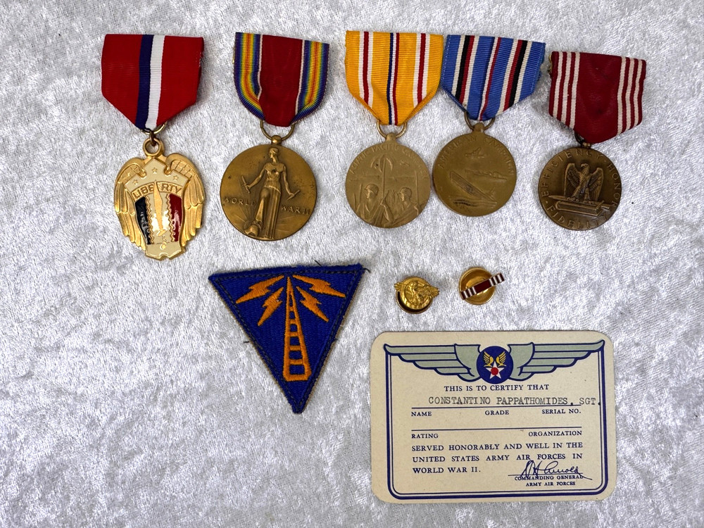 WWII USAAF – AIRWAYS COMMUNICATIONS SYSTEM GROUPING – UNIFORM, MEDALS & DOCS