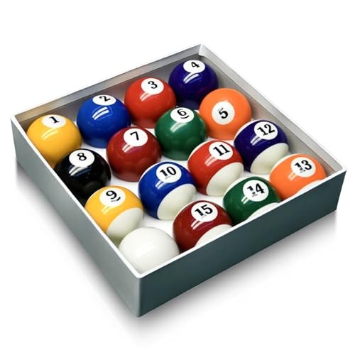Billiard Balls Set 2-1/4" Regulation Size Pool Table Balls for Replacement (16