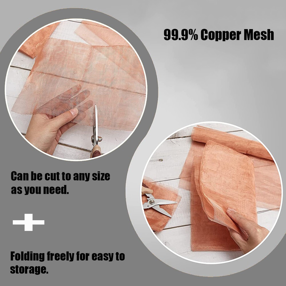 10 Mesh ~ 200 Mesh 99.9% Copper Screen Woven Mesh Copper Mesh Cloth Filter Sheet