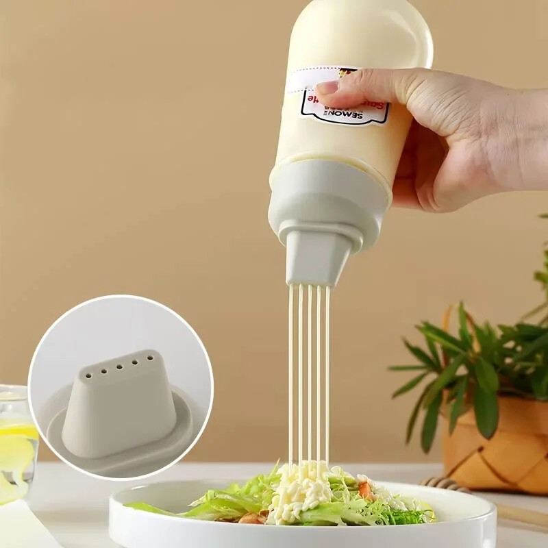 Leak-Proof Squeeze Sauce Bottles Refillable Condiments Containers Kitchen New