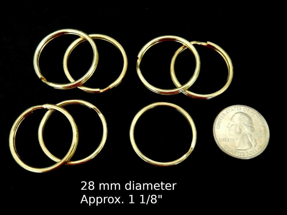 Split Rings 28 MM / Gold Tone /Mixed Lots