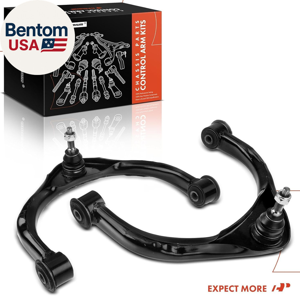 2 X Front Upper Control Arm, with Ball Joint & Bushing, Compatible with Ram 1500