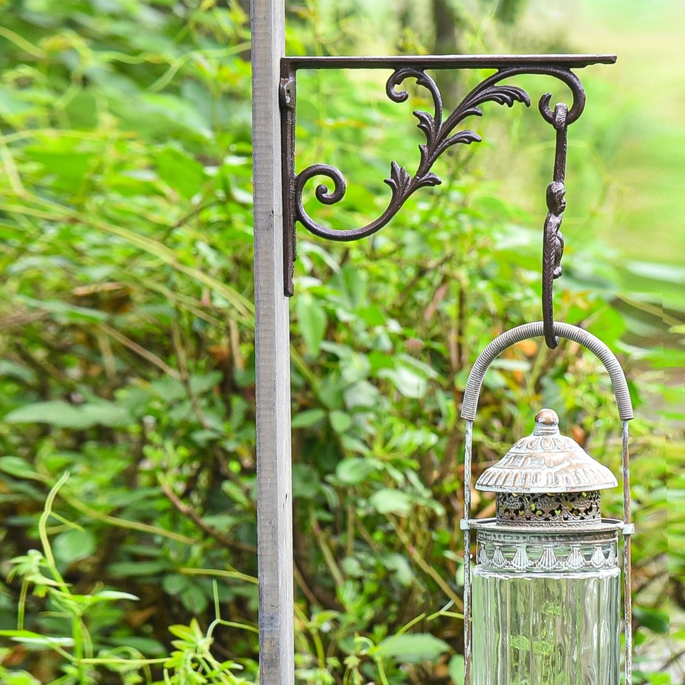 Sungmor Cast Iron Shelf Brackets Rustic Brown Corner Wall Board Support Brackets