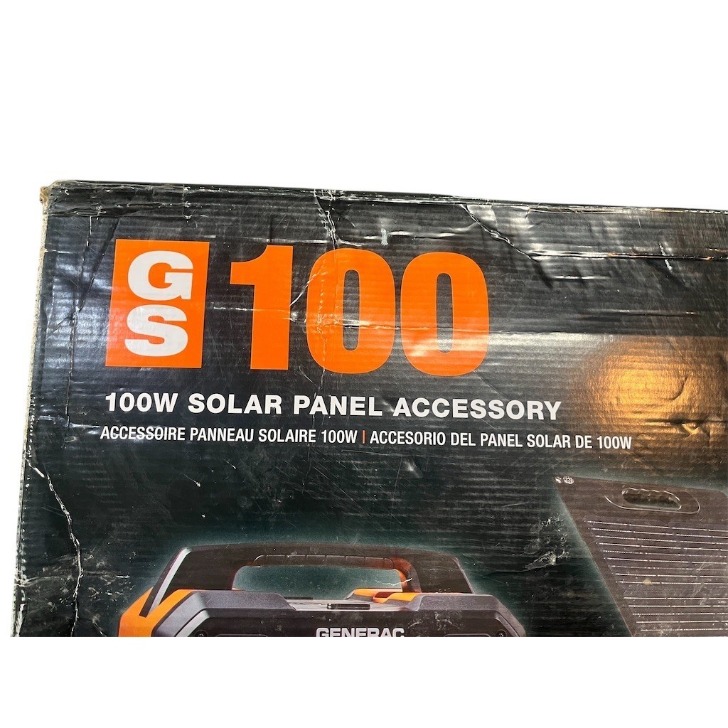 Generac GS100 100W Foldable Portable Solar Panel w/ XT60 Adapter Cable