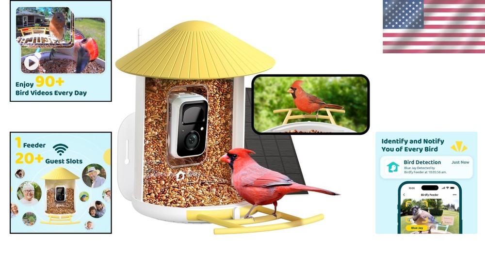 AI Bird Feeder for Live Streaming & Notifications