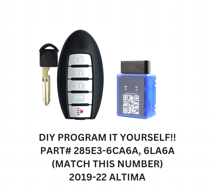 DIY PAIR PROGRAMMING KIT FOR 2019-2022 ALTIMA SMART KEY 285E3-6CA6A, 6LA6A