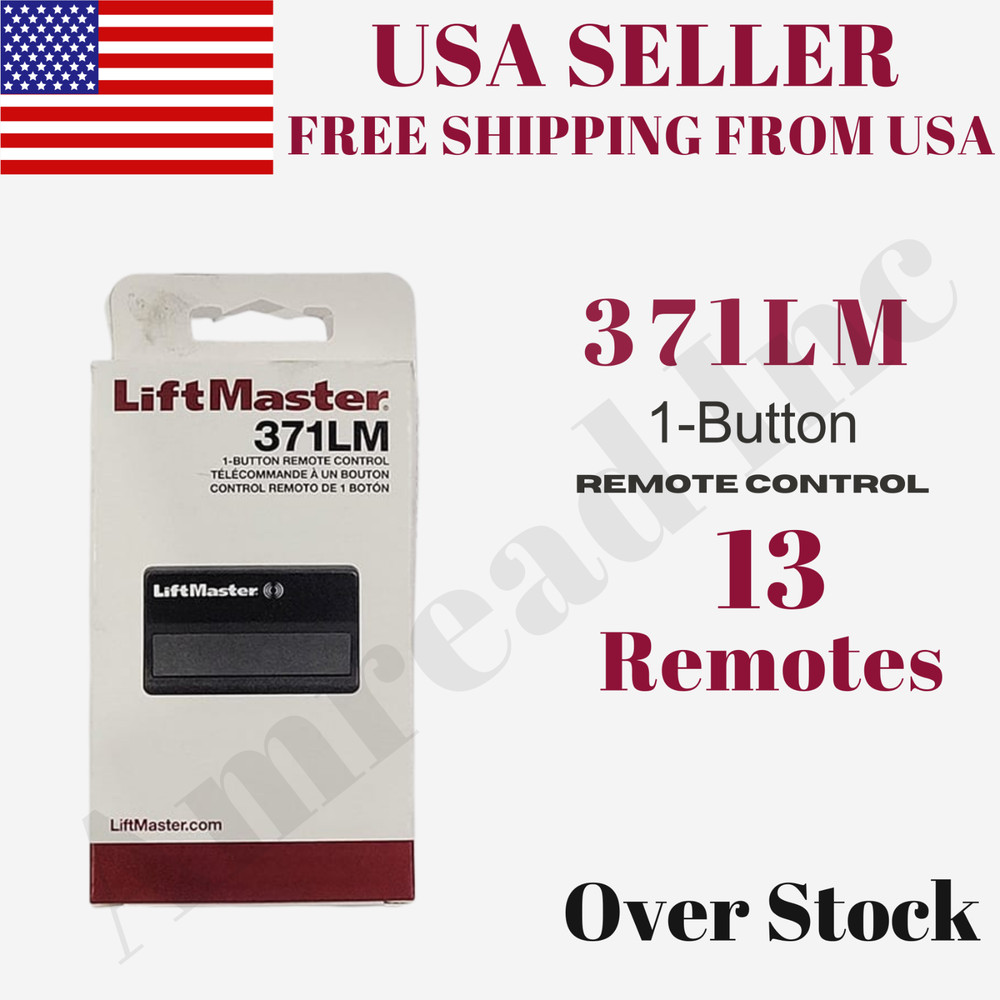 13 Pack LiftMaster 371LM Garage Door Remote Control – Security+ Black | 1 Button