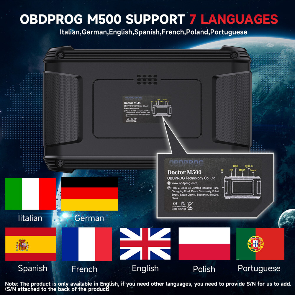 OBDPROG M500 Code Reader Mileage Odometer Correction Diagnostic Tool Oil Reset